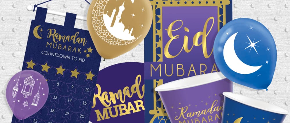 Prepare to celebrate the spirit of Ramadan and Eid with family and friends with our selection of party decorations, festive tableware, and more.