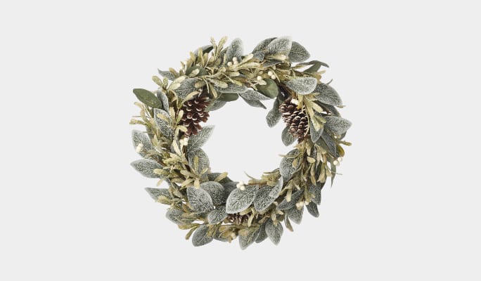 CANVAS White berry wreath, 22-in