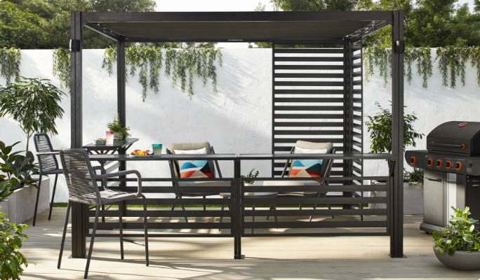 CANVAS Horizon Mix and Mingle configuration set up with CANVAS Brenton Dining Collection.   