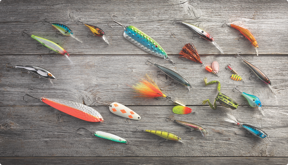 Assortment of fishing lures