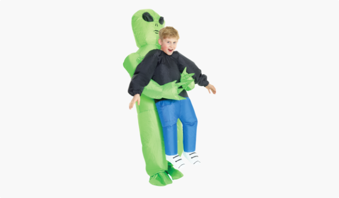 Costume gonflable extraterrestre Pick-Me-Up pour enfants