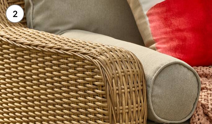 Made with durable, hand-woven wicker.