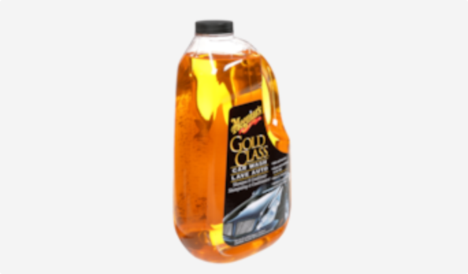 Une bouteille de lave-auto shampoing et conditionneur Meguiar’s Gold Class
