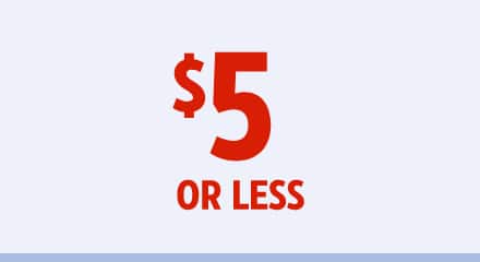 $5 or less