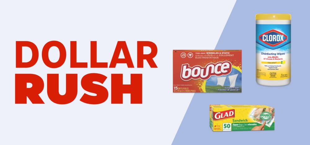 Bounce Dryer Sheets Glad sandwich bags Clorox Disinfecting Wipes