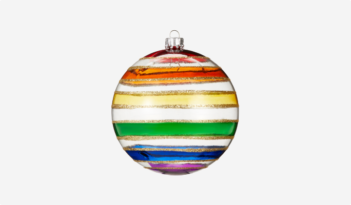 CANVAS Rainbow Ornaments, 6-pk