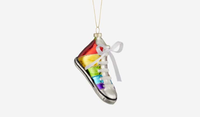 CANVAS Rainbow Shoe Ornament