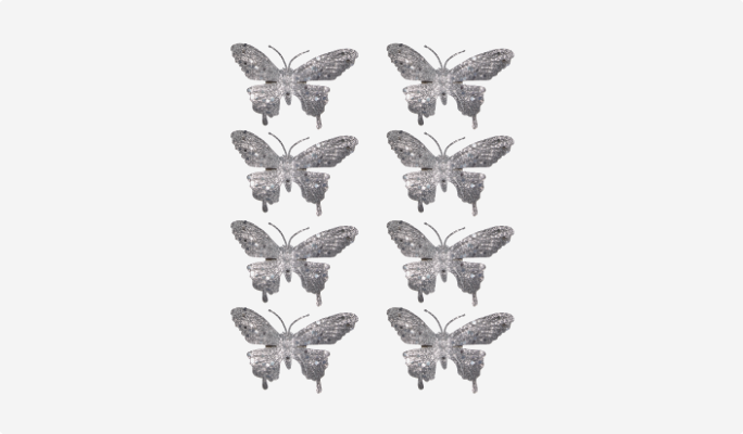 Papillons miniatures scintillants CANVAS