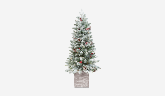 NOMA Frostberry Potted Tree, 4-ft