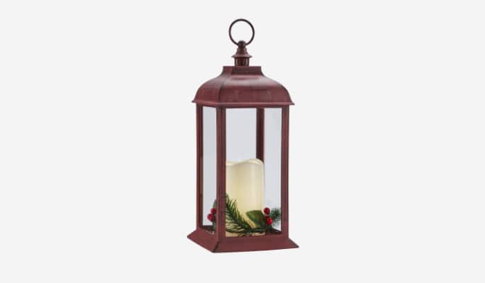CANVAS LED Red Lantern, 24-in
