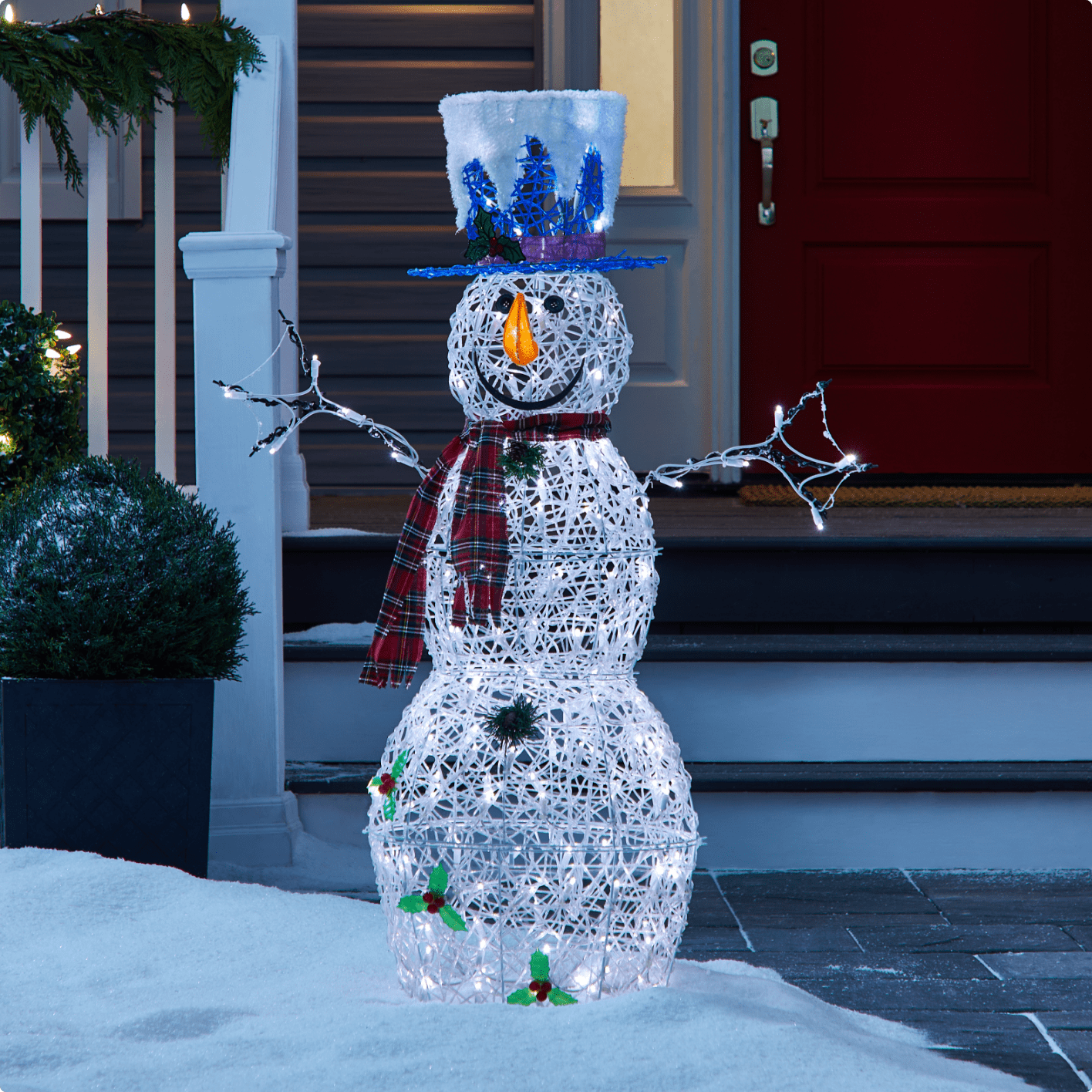 CANVAS LED Snowman 