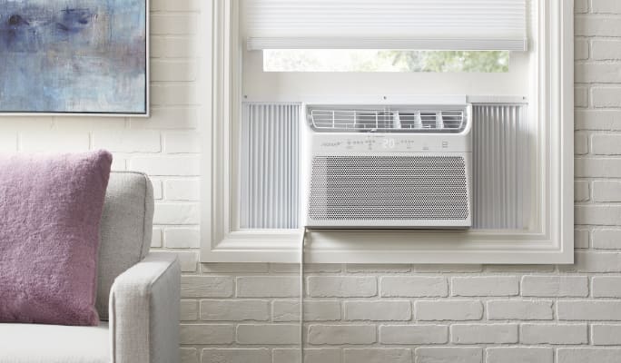 Window air conditioner in window 