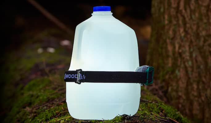Water jug turned into a DIY camping lantern  