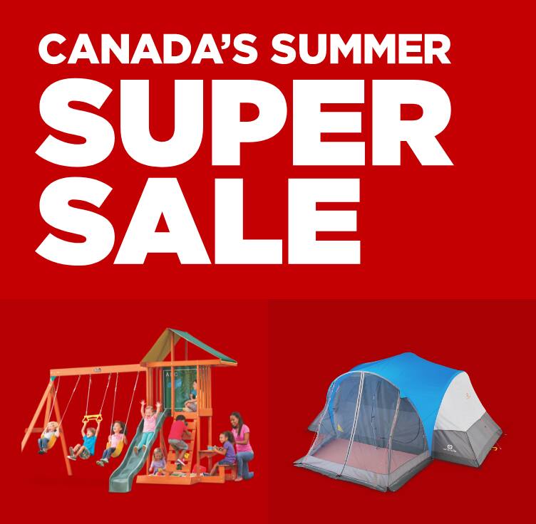 Canada's Summer Super Sale logo  Outbound 8 Person Dome Tent With Screen Porch   KidKraft Springfield II Play Center