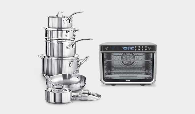Lagostina  3-Ply Clad 12-Pc Set  Ninja Foodi 10-in-1 XL Pro Air Fry Oven 