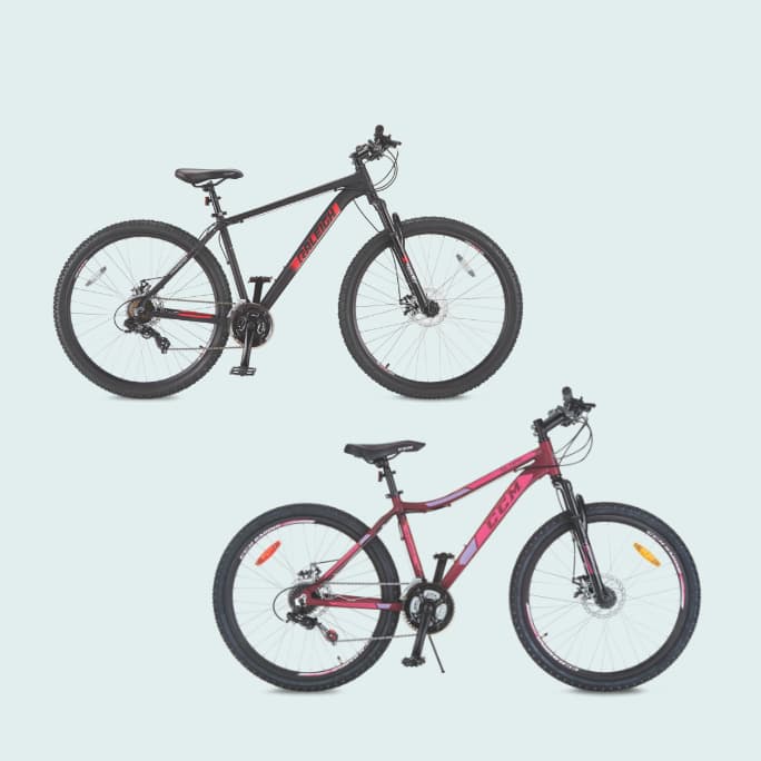Vélo de montagne Raleigh Trailblazer, suspension avant, 29 po  Vélo de montagne CCM Slope, suspension avant, rouge, 26 po