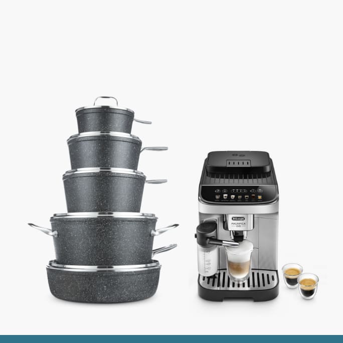 Heritage Rock 10PC Forged Non-Stick cookware set  Delonghi Magnifica Automatic Espresso Maker 