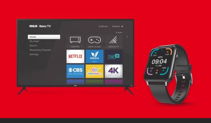 RCA 55-in 4K Smart TV  Apex Fit Smartwatch