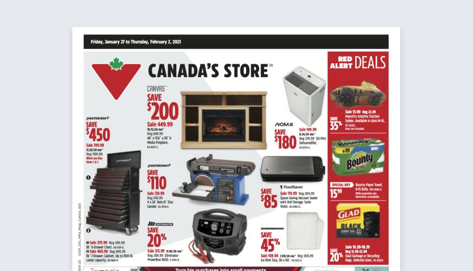 Canadian Tire Flyer Cover