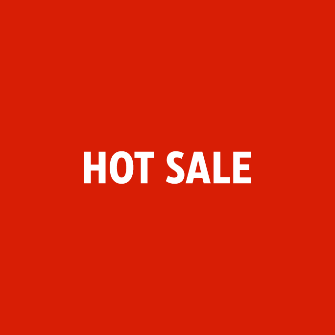 The words "HOT SALE" in white text on a red background.