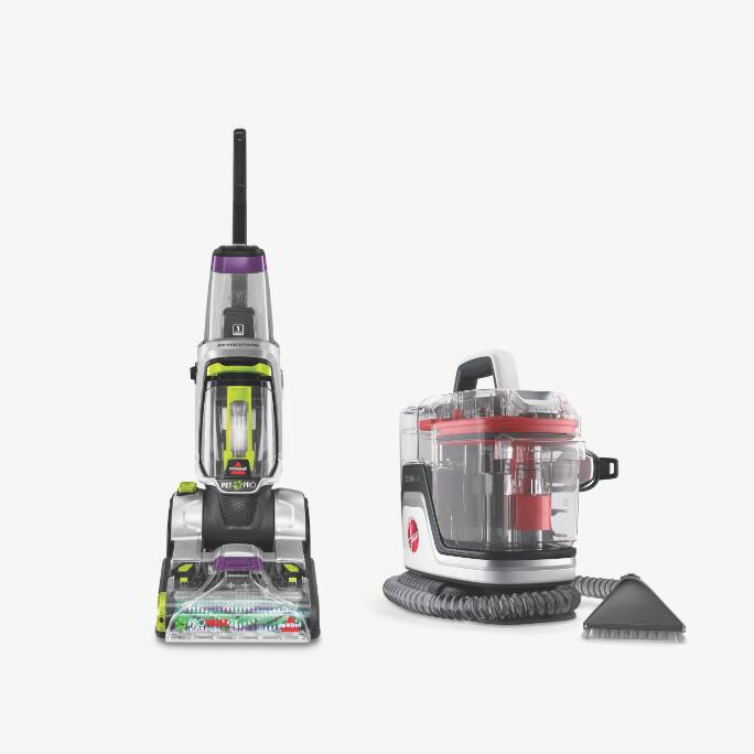 Bissell ProHeat 2X Revolution Pet Pro Carpet & Upholstery Cleaner  Hoover CleanSlate Pet Carpet & Upholstery Spot Cleaner