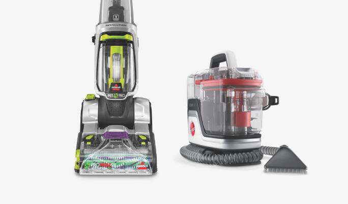 Bissell ProHeat 2X Revolution Pet Pro Carpet & Upholstery Cleaner  Hoover CleanSlate Pet Carpet & Upholstery Spot Cleaner