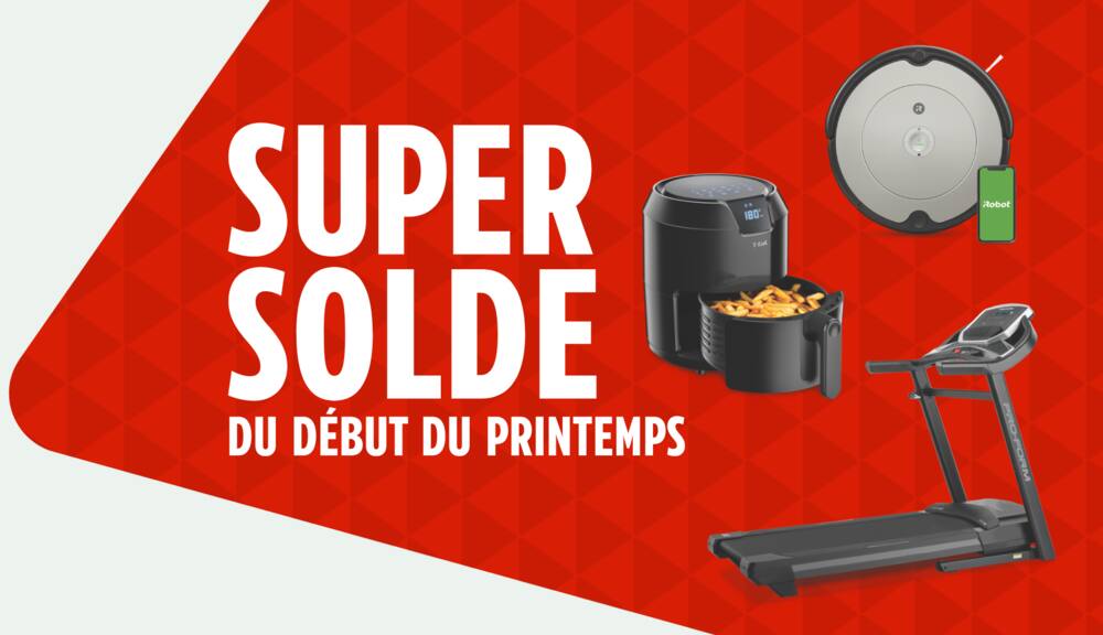 Tapis roulant pliable ProForm Sport 5.5  Friteuse à air chaud numérique T-fal Easy Fry XL 8-en-1  Aspirateur-robot iRobot Roomba 691