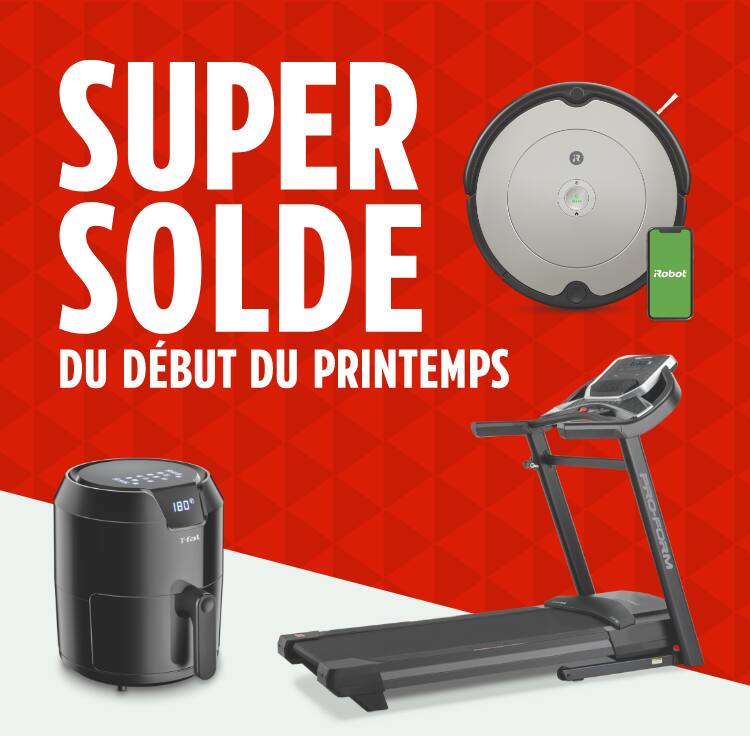 Tapis roulant pliable ProForm Sport 5.5  Friteuse à air chaud numérique T-fal Easy Fry XL 8-en-1  Aspirateur-robot iRobot Roomba 691