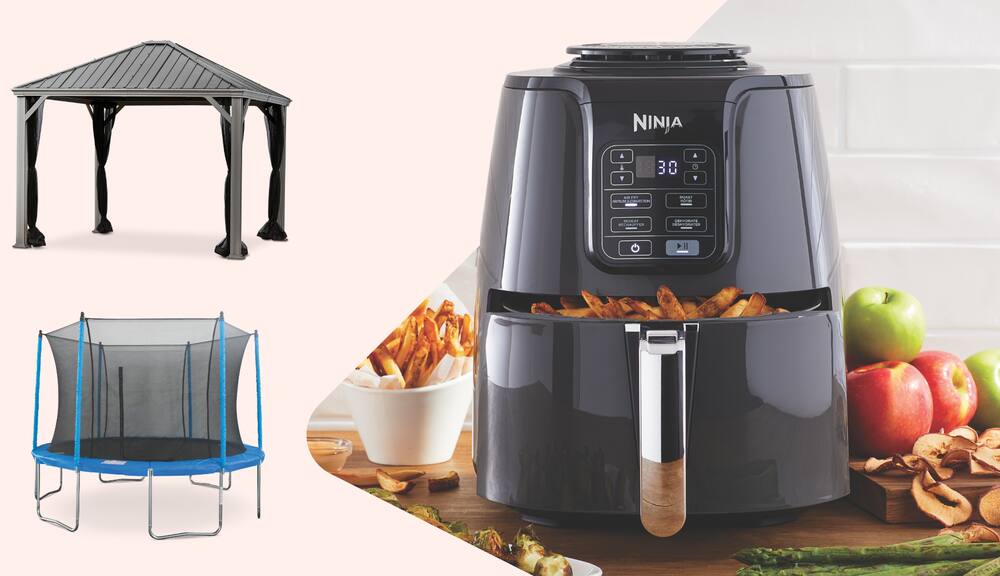 JumpTek Outdoor Round Trampoline   Ninja Air Fryer  CANVAS Skyline Hard-Top Gazebo 