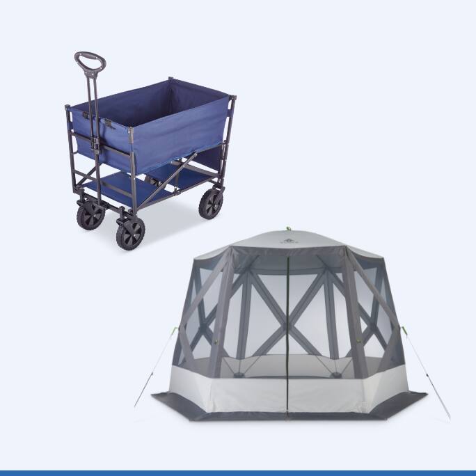 Abri de camping instantané moustiquaire Woods Lodge  Chariot tout usage Outbound