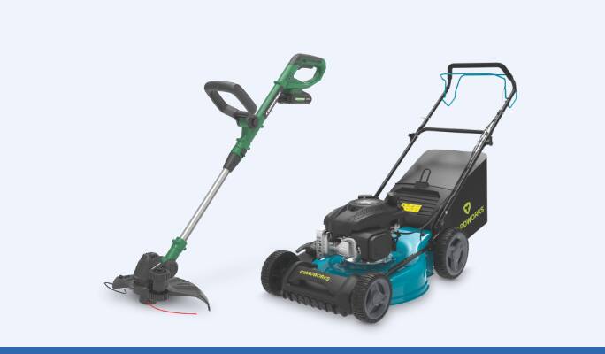 Coupe-herbe à ligne sans fil Certified de 20 V  Tondeuse à pousser marche derrière YardWorks, 174 cm3