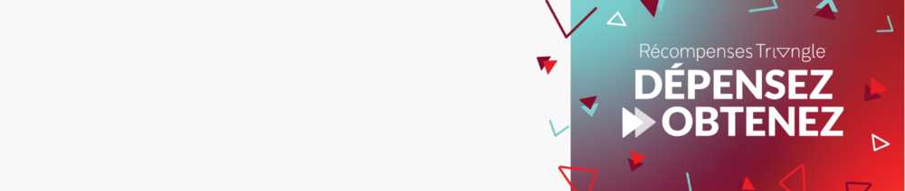 Offre Dépensez et obtenez de Récompenses Triangle sur fond coloré