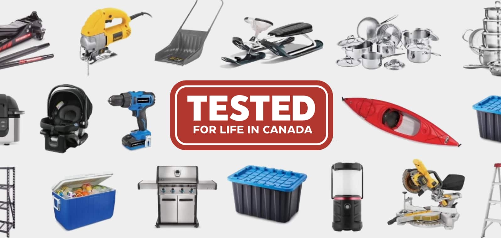 An assortment of Canadian Tire TESTED products.