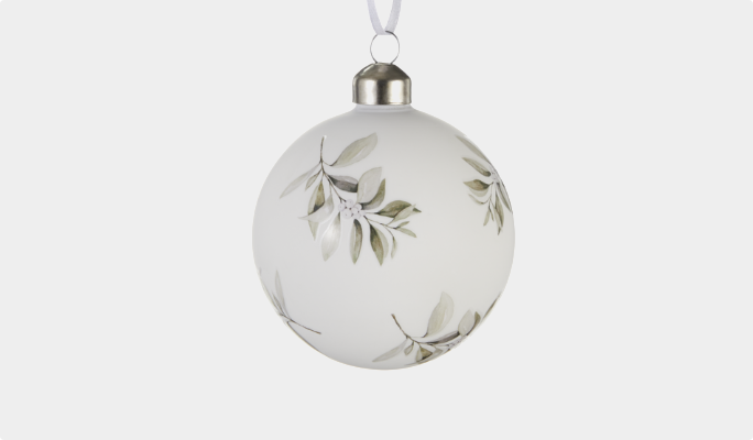 CANVAS Glass Floral Ball Ornament