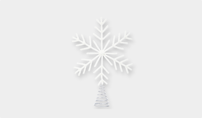 Flocon de neige en laine pour cime d’arbre de Noël CANVAS