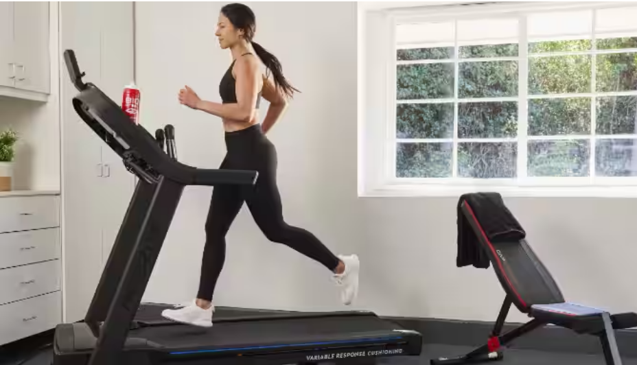 Person running on treadmill  