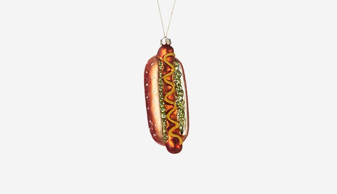  CANVAS Hotdog Ornament