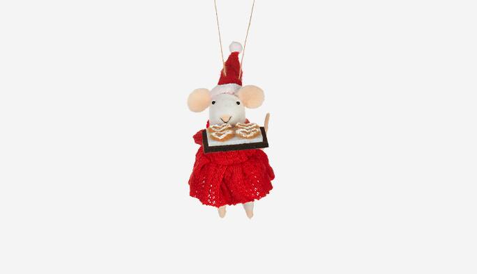  CANVAS Mrs. Claus Mouse Ornament 
