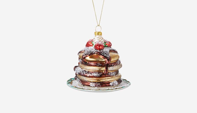  CANVAS Plate of Pancakes Ornament 