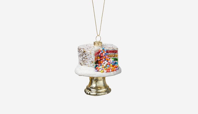  CANVAS Rainbow Cake Ornament