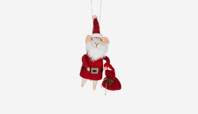  CANVAS Santa Mouse Ornament