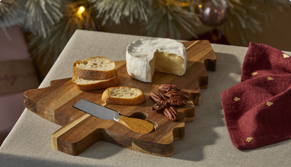 Shop CANVAS Winter Garden Wooden Tree Cheese Board now.