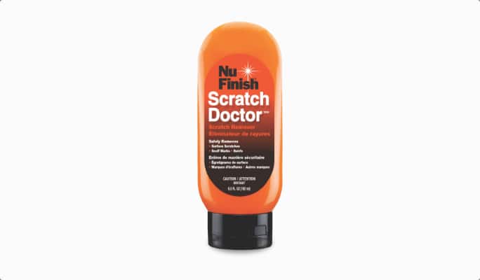 A bottle of vehicle scratch remover.