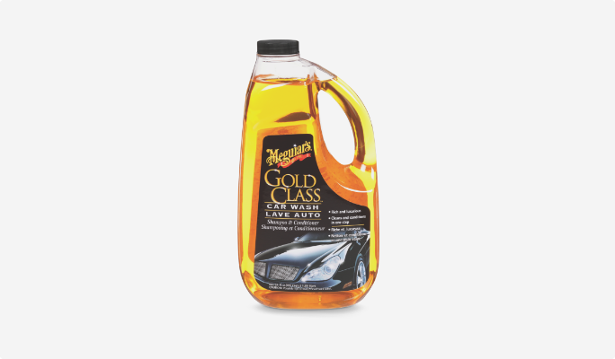 A bottle of Meguiar’s Gold Class Car Wash Shampoo & Conditioner.
