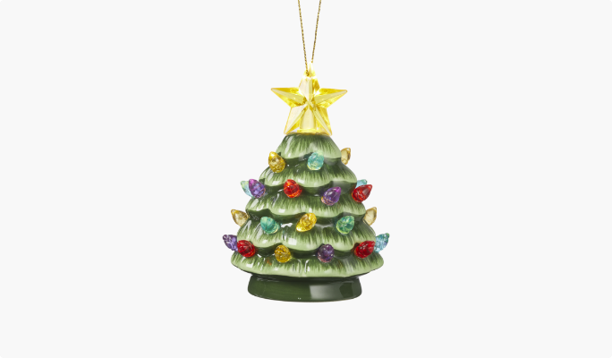 CANVAS Ceramic Pre-lit Tree Ornament