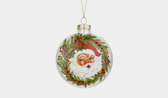 Ornement vintage du Père Noël CANVAS