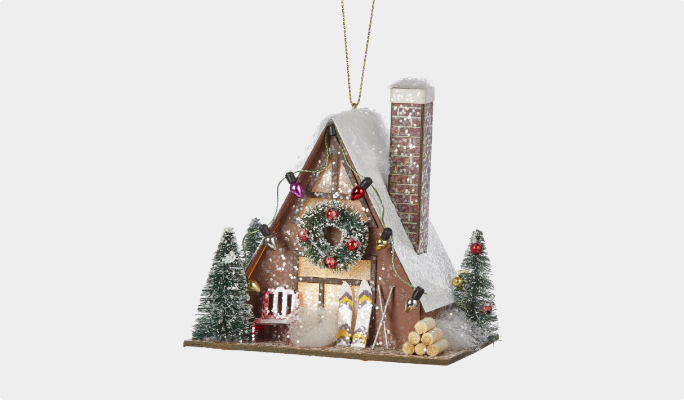 Ornement Chalet lumineux CANVAS