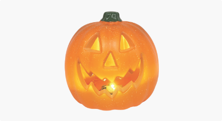 Light-up Pumpkin Jack-o-Lantern Decoration. 