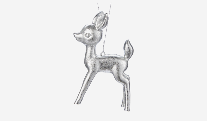 CANVAS Silver Fawn Ornament