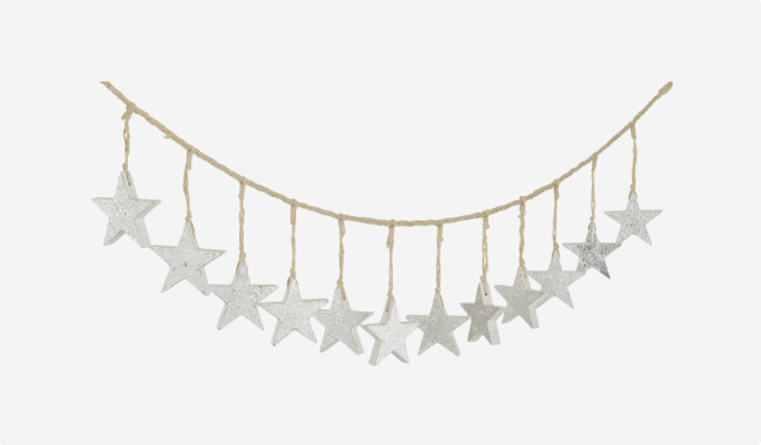 CANVAS Star Garland on Jute Rope